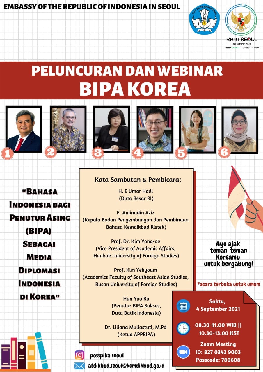 Peluncuran dan Webinar BIPA Korea
